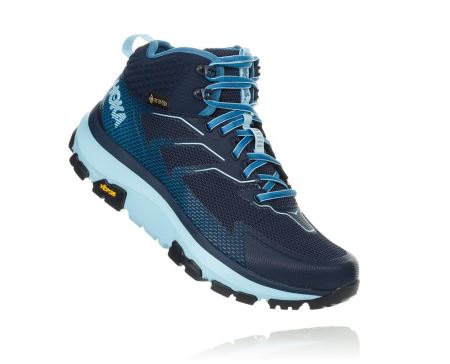 Hoka One One Toa GORE-TEX - Sapatos De Caminhada Mulher Pretas / Luz Turquesa | PT-dj2QfnJ